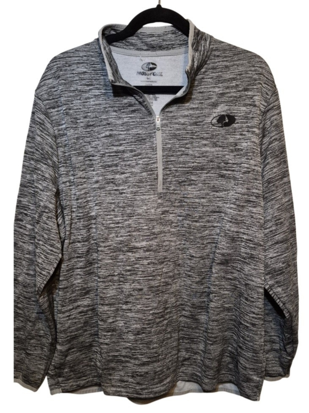 Mossy Oak Men's Heather Gray Quarter-Zip Shirt Jacket